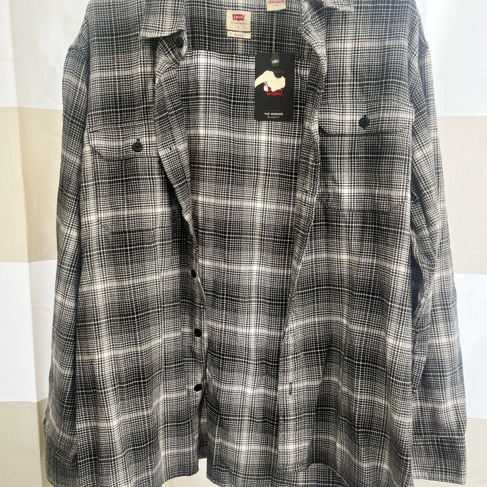 Levi's Women's Gray Plaid Utility Jacket